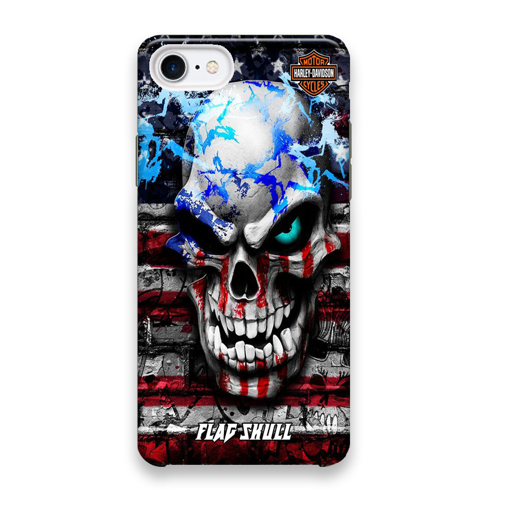 Harley Davidson Bot Flag Skull iPhone 7 Case