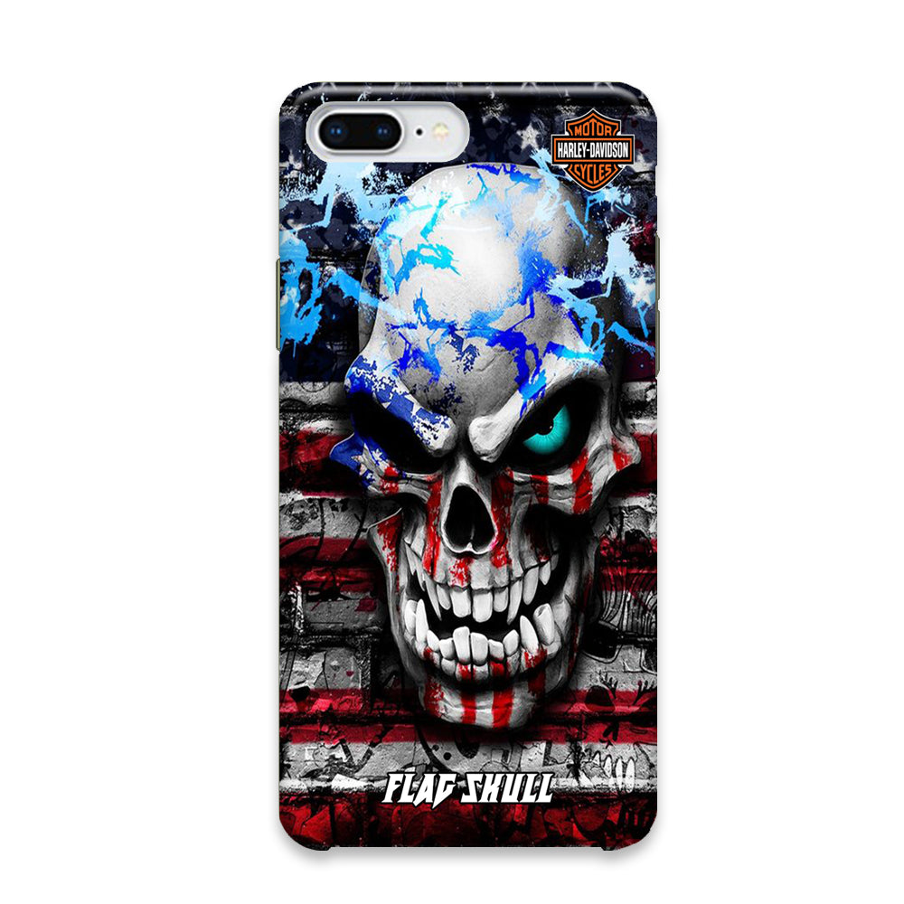 Harley Davidson Bot Flag Skull iPhone 7 Plus Case