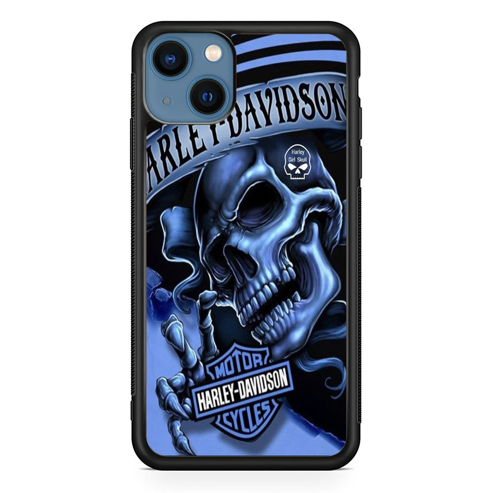 Harley Davidson Girl Skull iPhone 13 Case