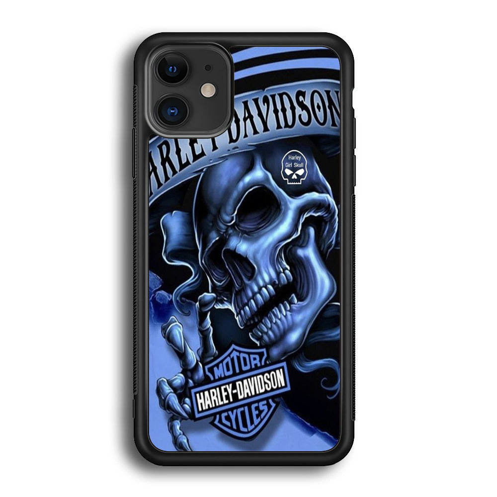 Harley Davidson Girl Skull iPhone 12 Case