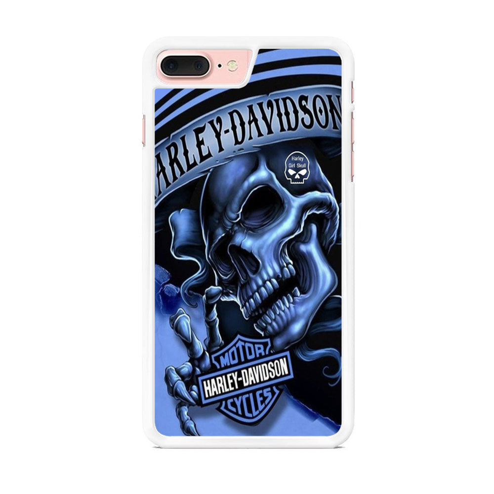 Harley Davidson Girl Skull iPhone 8 Plus Case