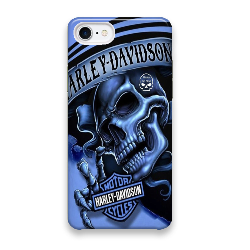 Harley Davidson Girl Skull iPhone 8 Case