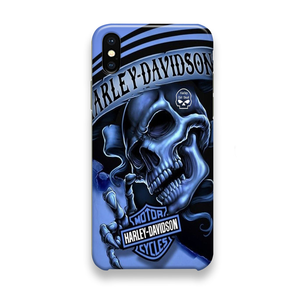 Harley Davidson Girl Skull iPhone Xs Case