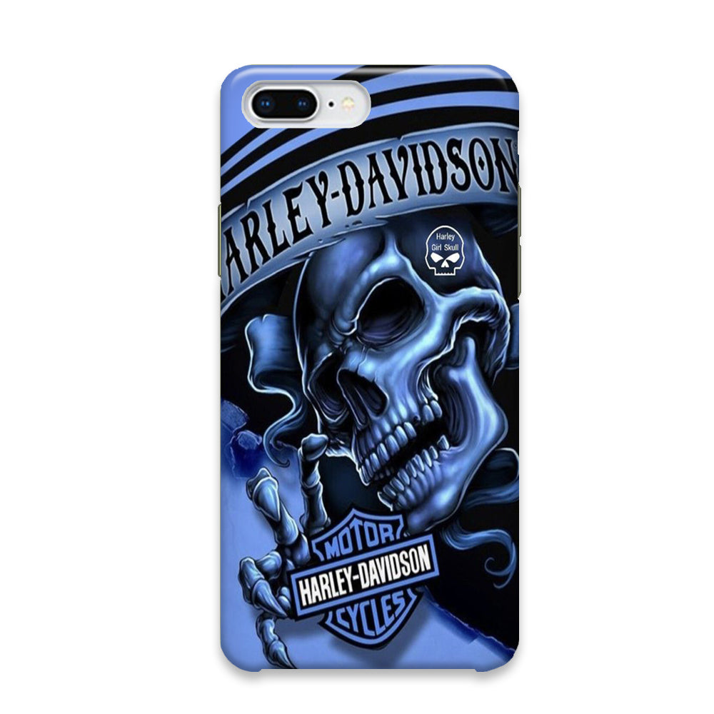 Harley Davidson Girl Skull iPhone 8 Plus Case