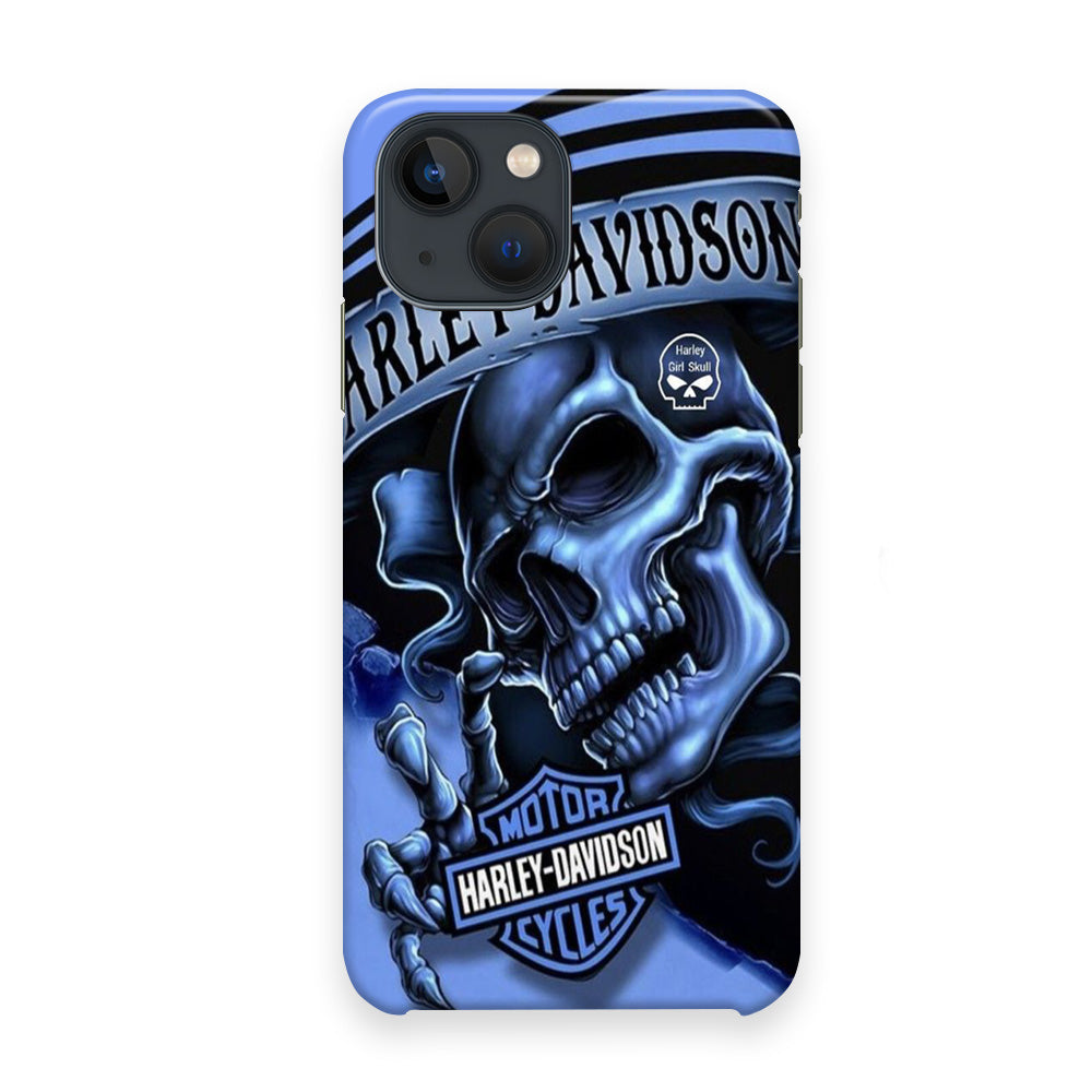 Harley Davidson Girl Skull iPhone 13 Case