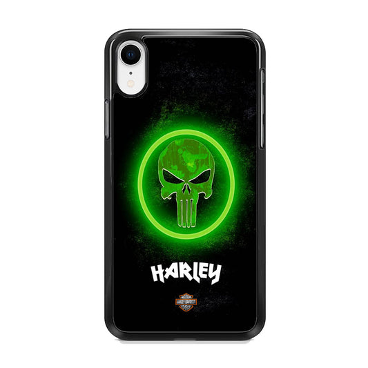 Harley Davidson Green LED Skull iPhone XR Case