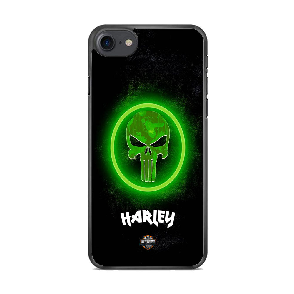 Harley Davidson Green LED Skull iPhone 7 Case