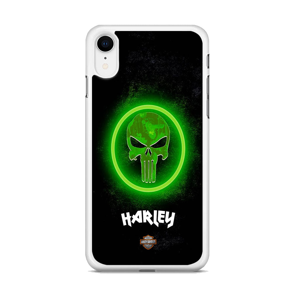 Harley Davidson Green LED Skull iPhone XR Case