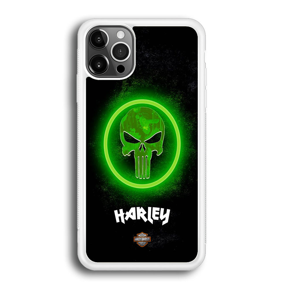 Harley Davidson Green LED Skull iPhone 12 Pro Max Case