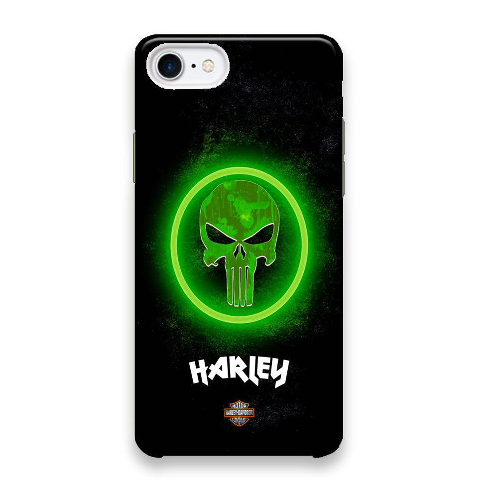 Harley Davidson Green LED Skull iPhone 7 Case