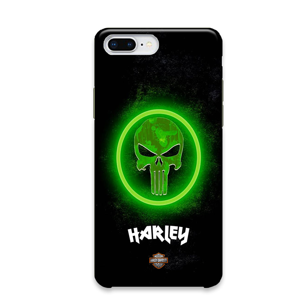 Harley Davidson Green LED Skull iPhone 7 Plus Case