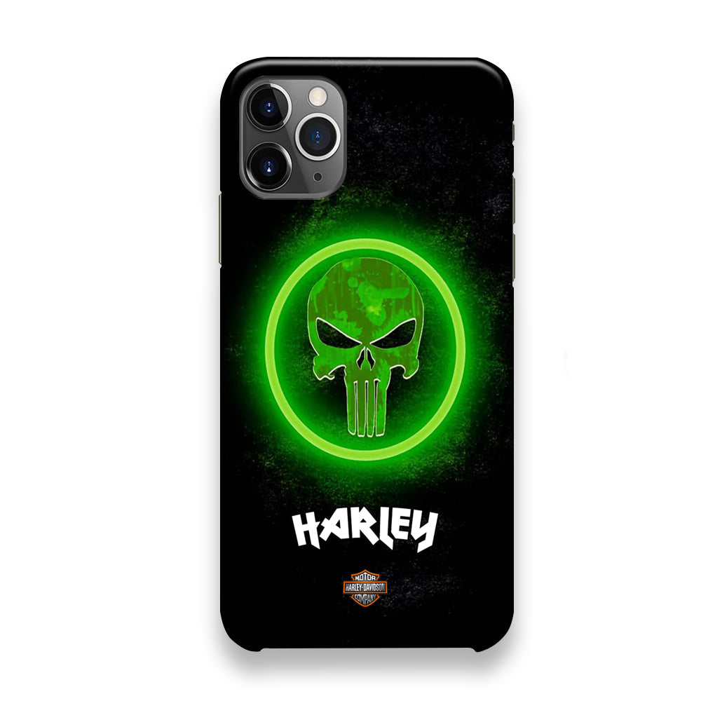 Harley Davidson Green LED Skull iPhone 12 Pro Case