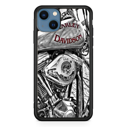 Harley Davidson Silver Tour Classic Wall iPhone 13 Case