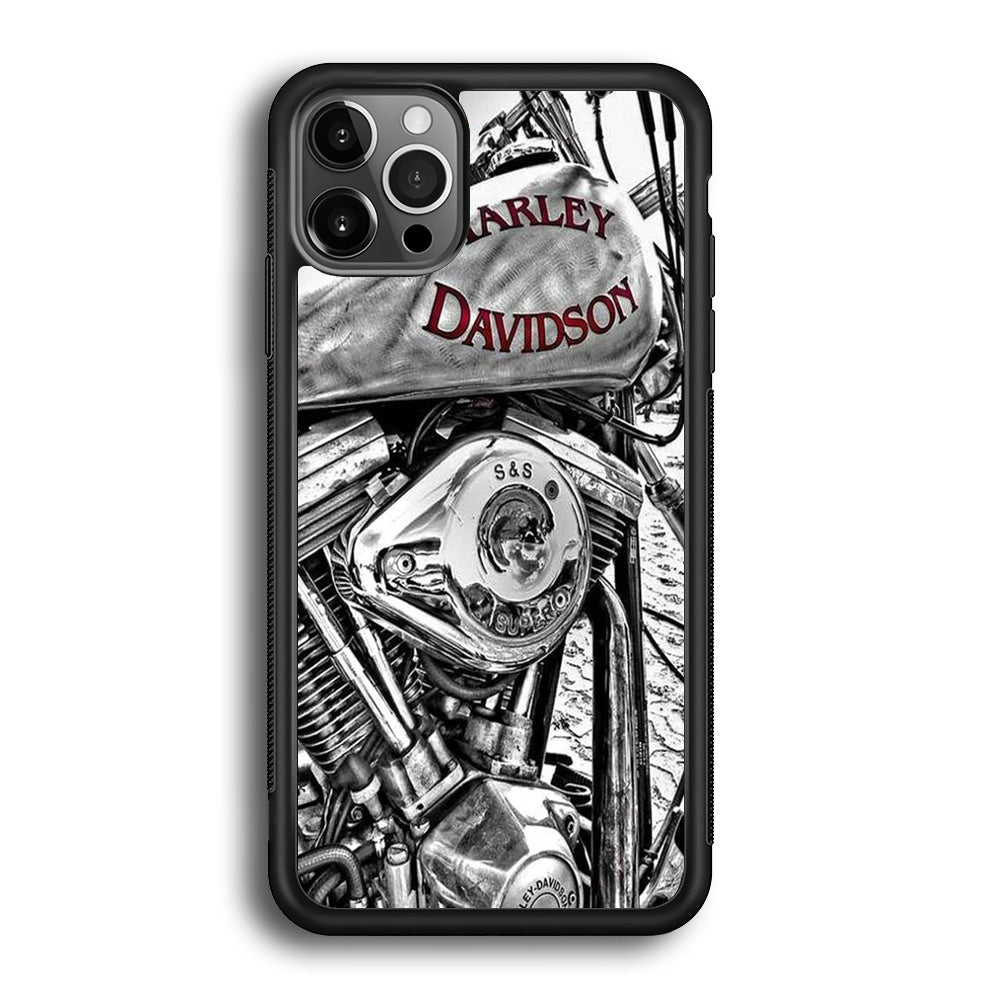 Harley Davidson Silver Tour Classic Wall iPhone 12 Pro Case