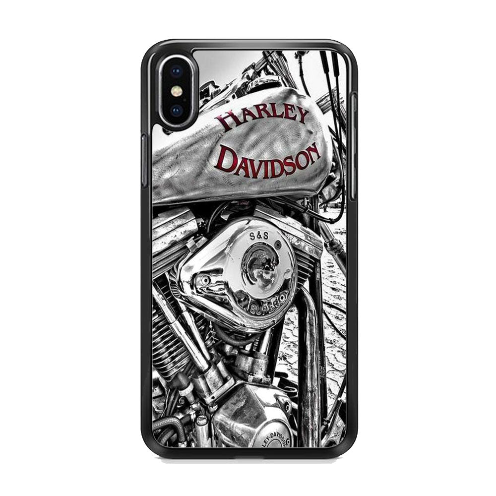 Harley Davidson Silver Tour Classic Wall iPhone X Case