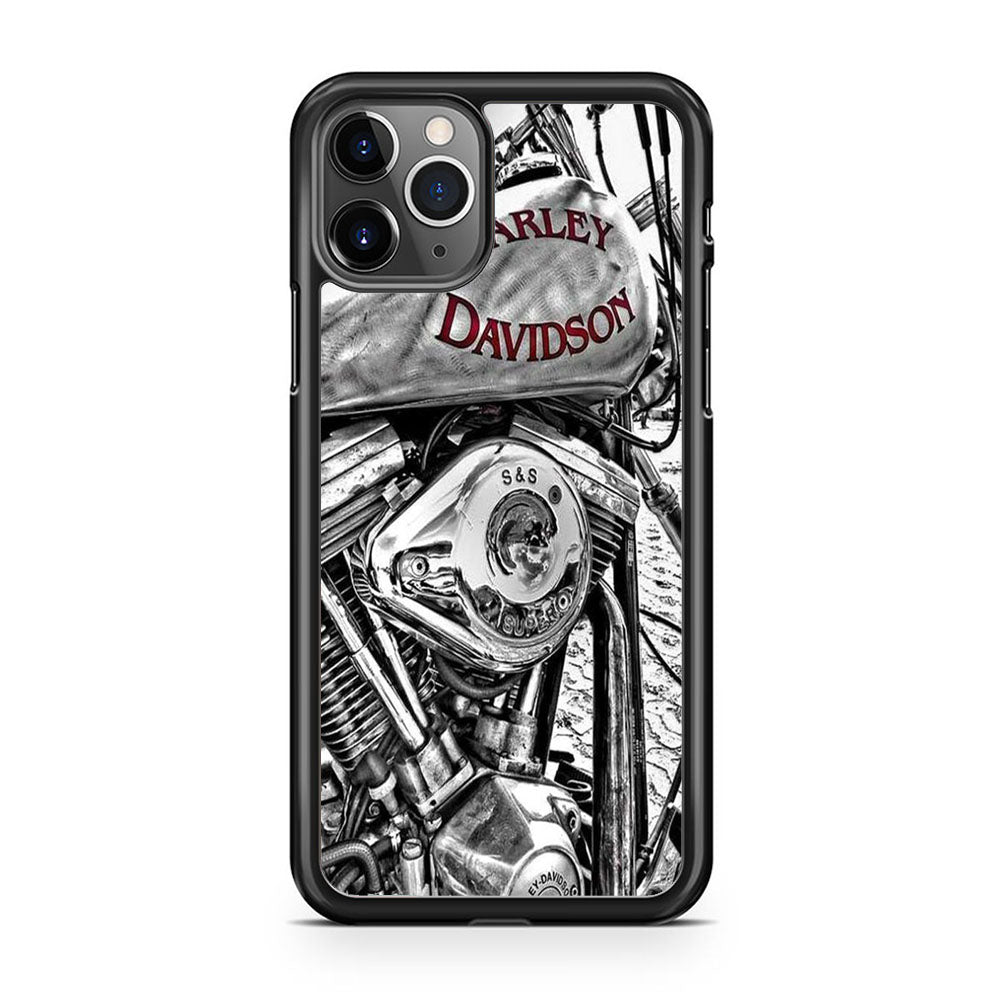 Harley Davidson Silver Tour Classic Wall iPhone 11 Pro Case