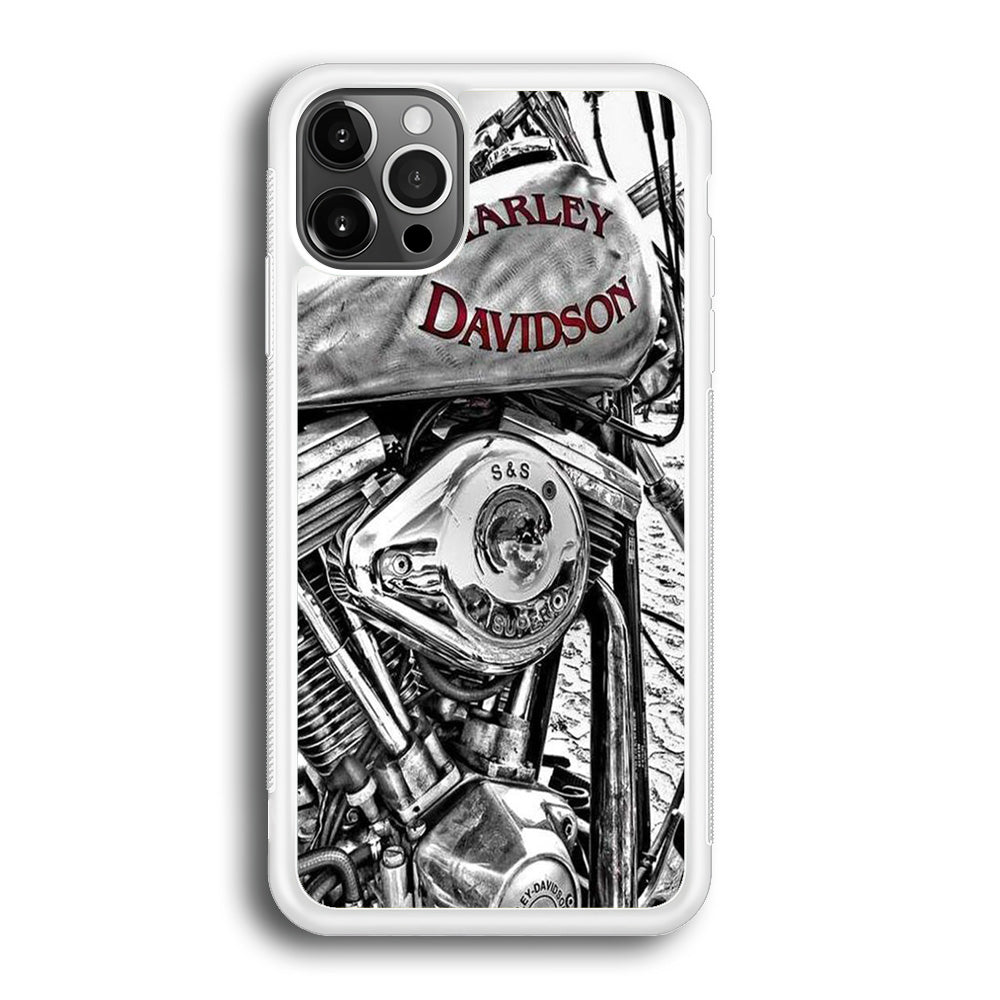 Harley Davidson Silver Tour Classic Wall iPhone 12 Pro Case