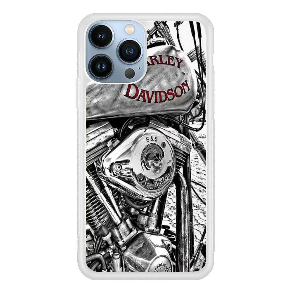 Harley Davidson Silver Tour Classic Wall iPhone 13 Pro Max Case