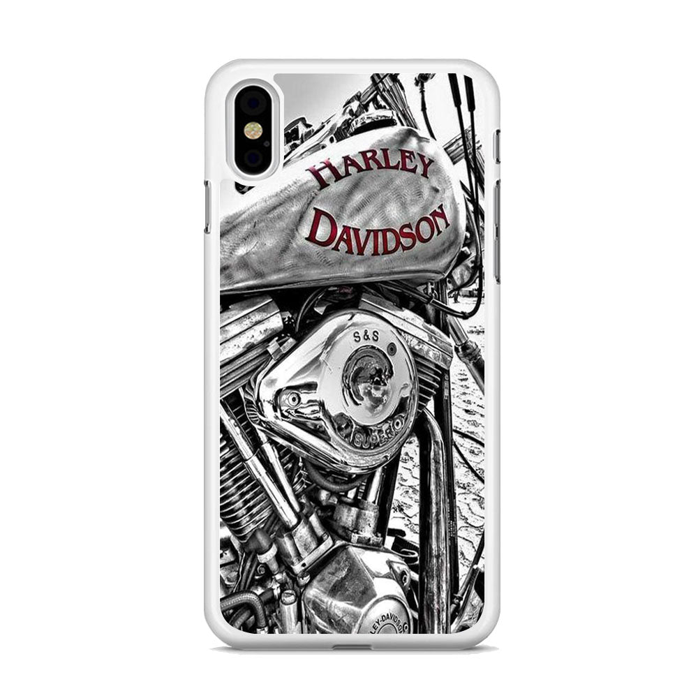 Harley Davidson Silver Tour Classic Wall iPhone Xs Max Case