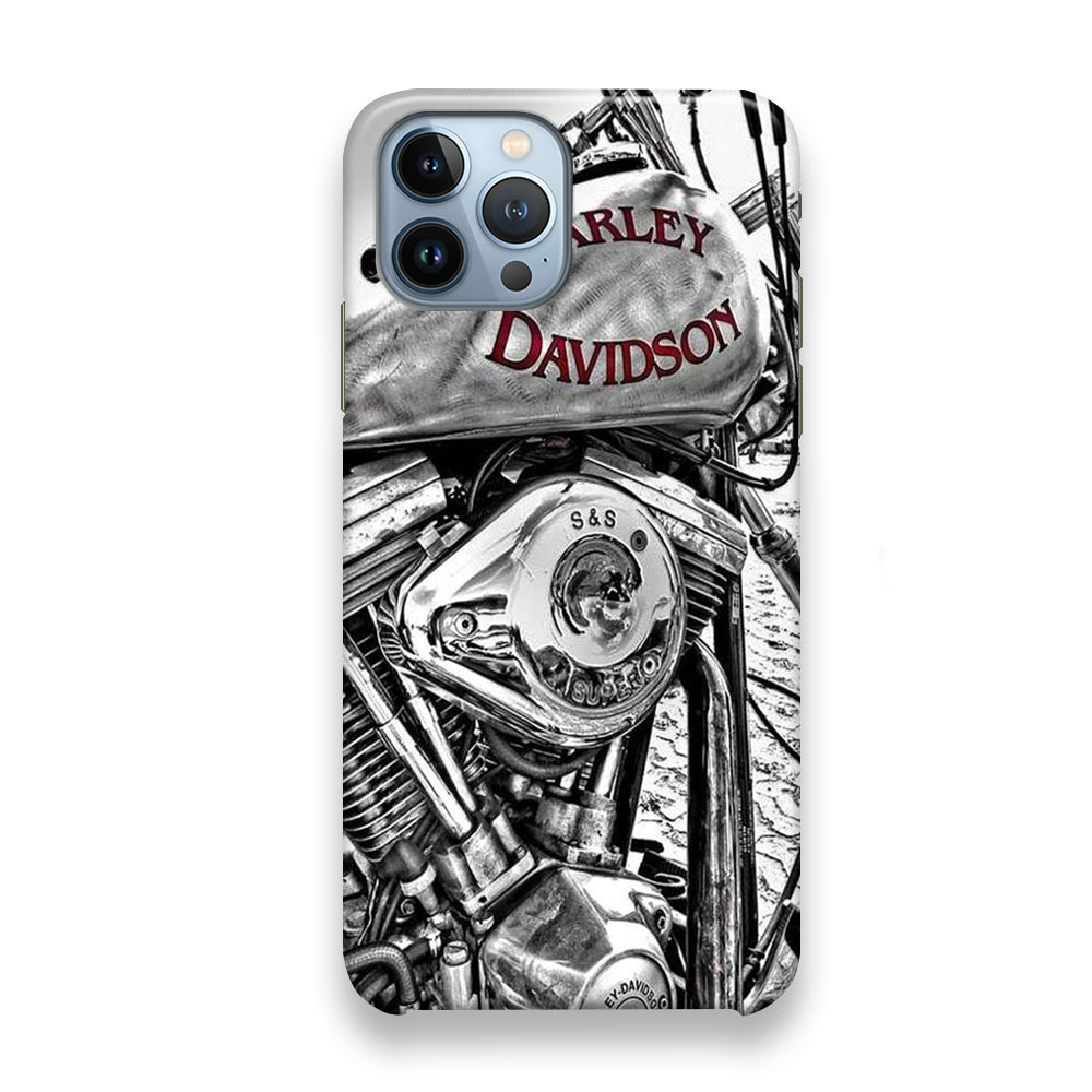 Harley Davidson Silver Tour Classic Wall iPhone 13 Pro Case