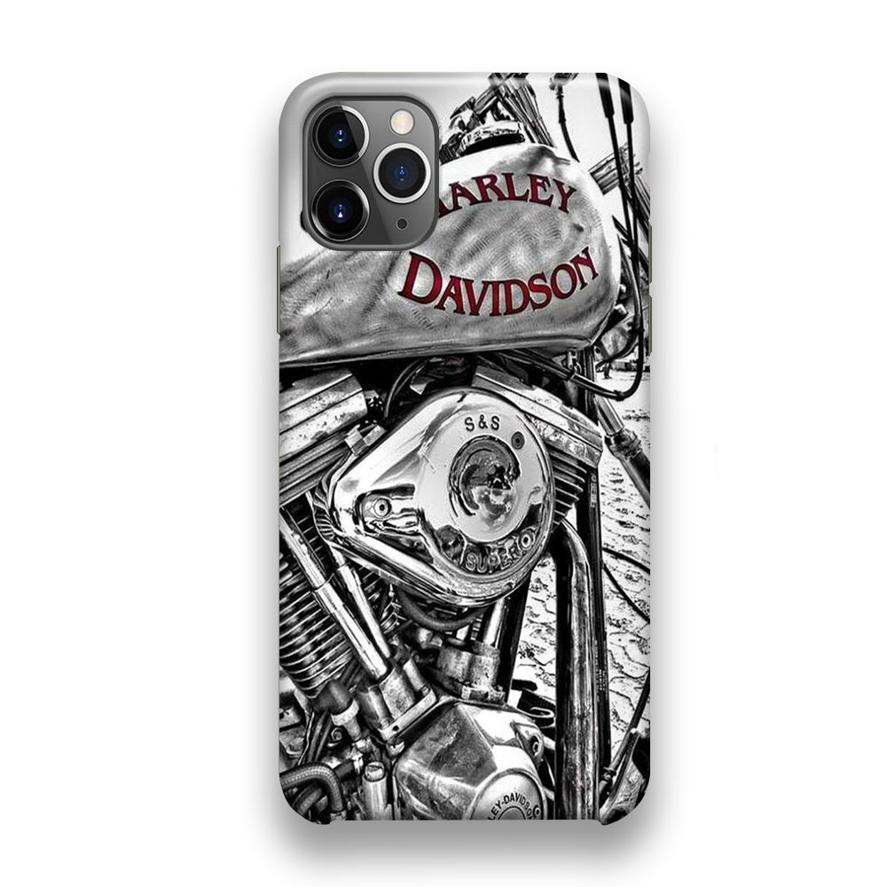 Harley Davidson Silver Tour Classic Wall iPhone 11 Pro Case