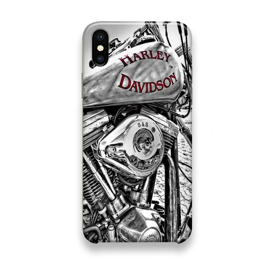 Harley Davidson Silver Tour Classic Wall iPhone Xs Case