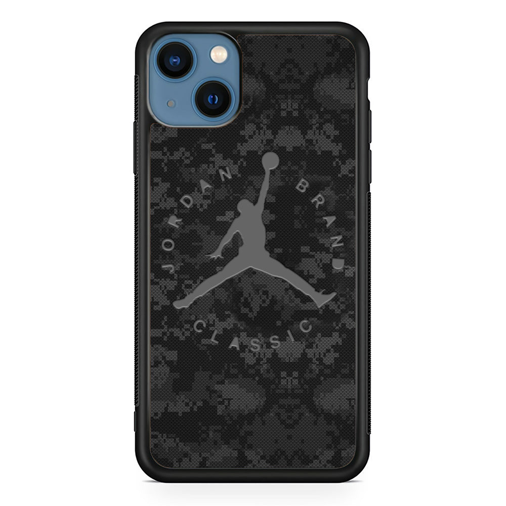 Jordan Black Pixel Camo iPhone 13 Case