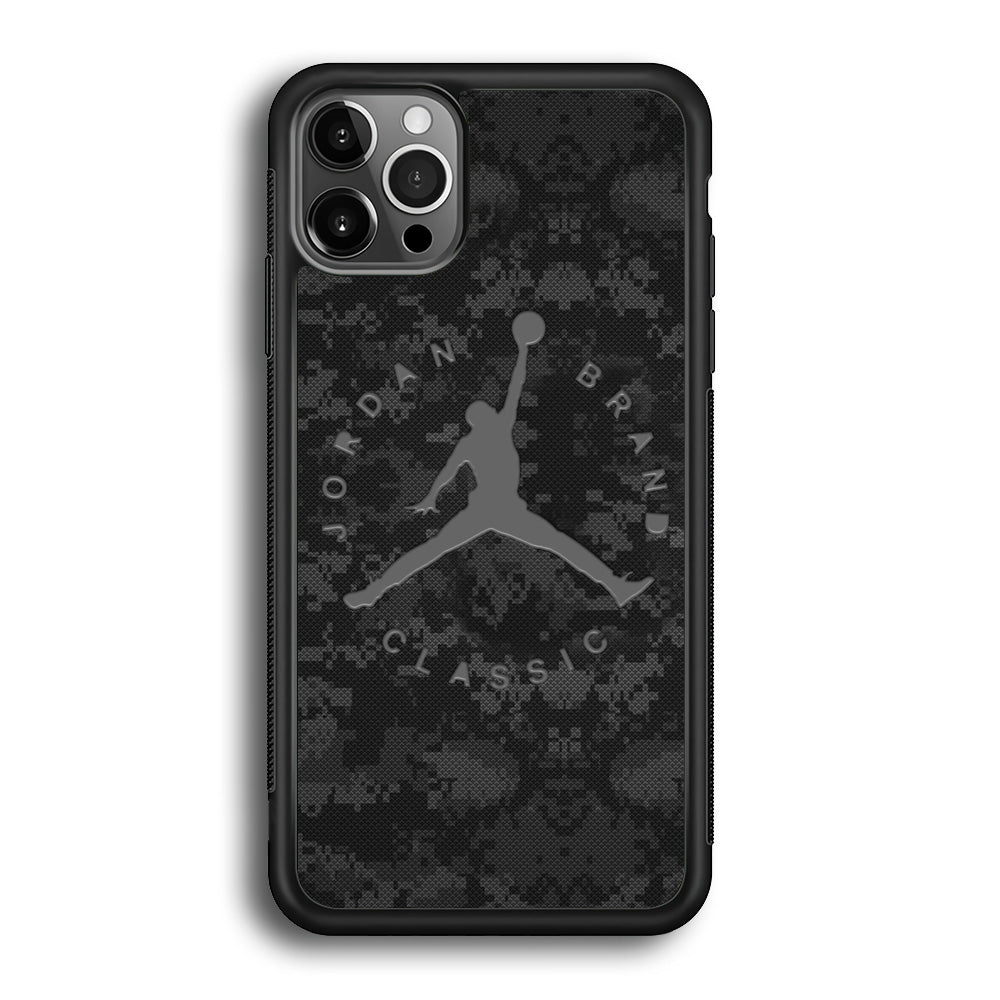 Jordan Black Pixel Camo iPhone 12 Pro Case