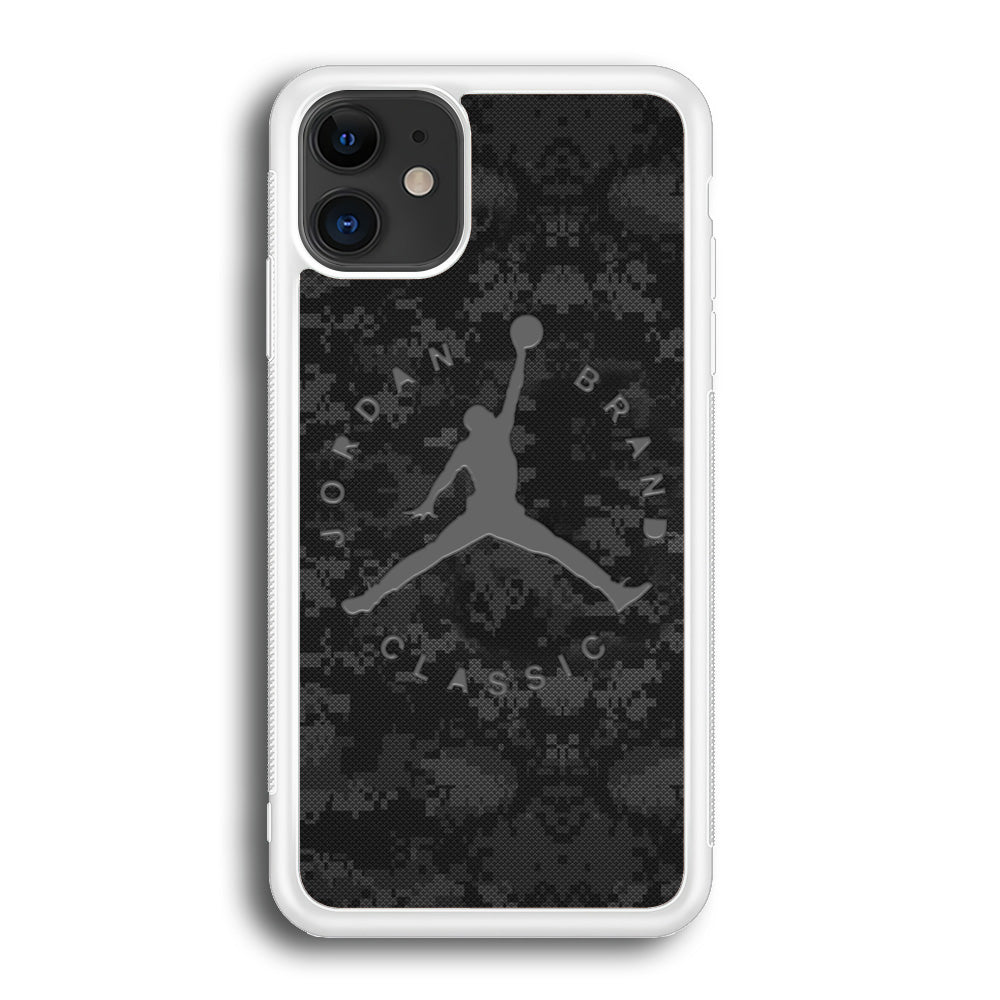 Jordan Black Pixel Camo iPhone 12 Case