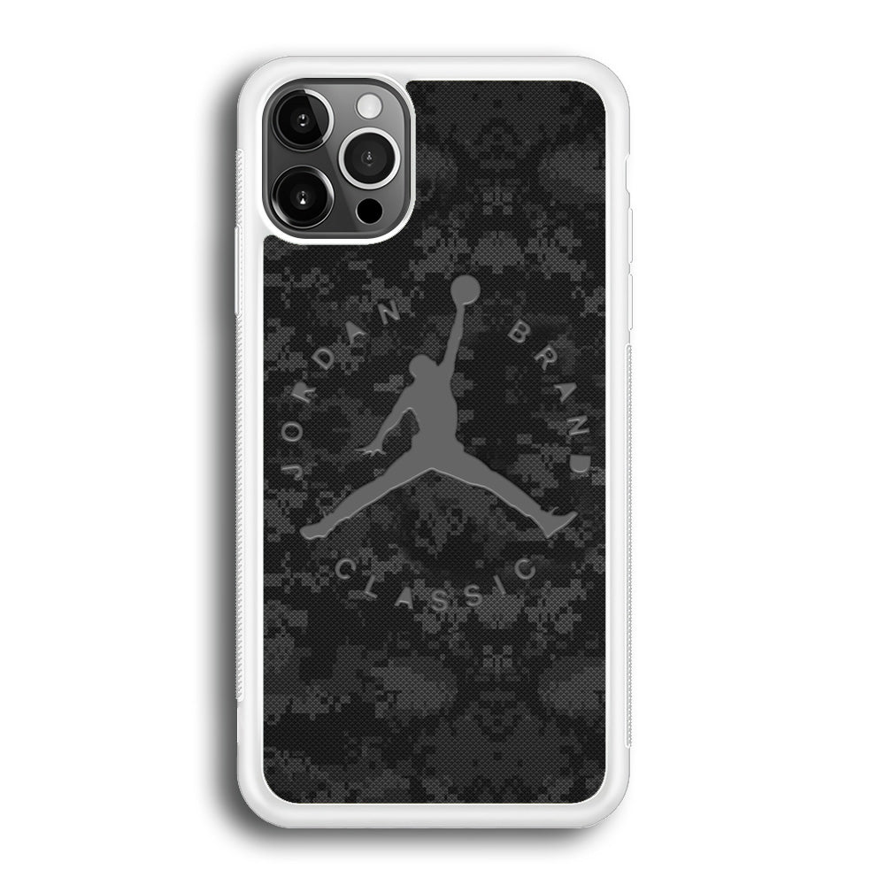 Jordan Black Pixel Camo iPhone 12 Pro Case