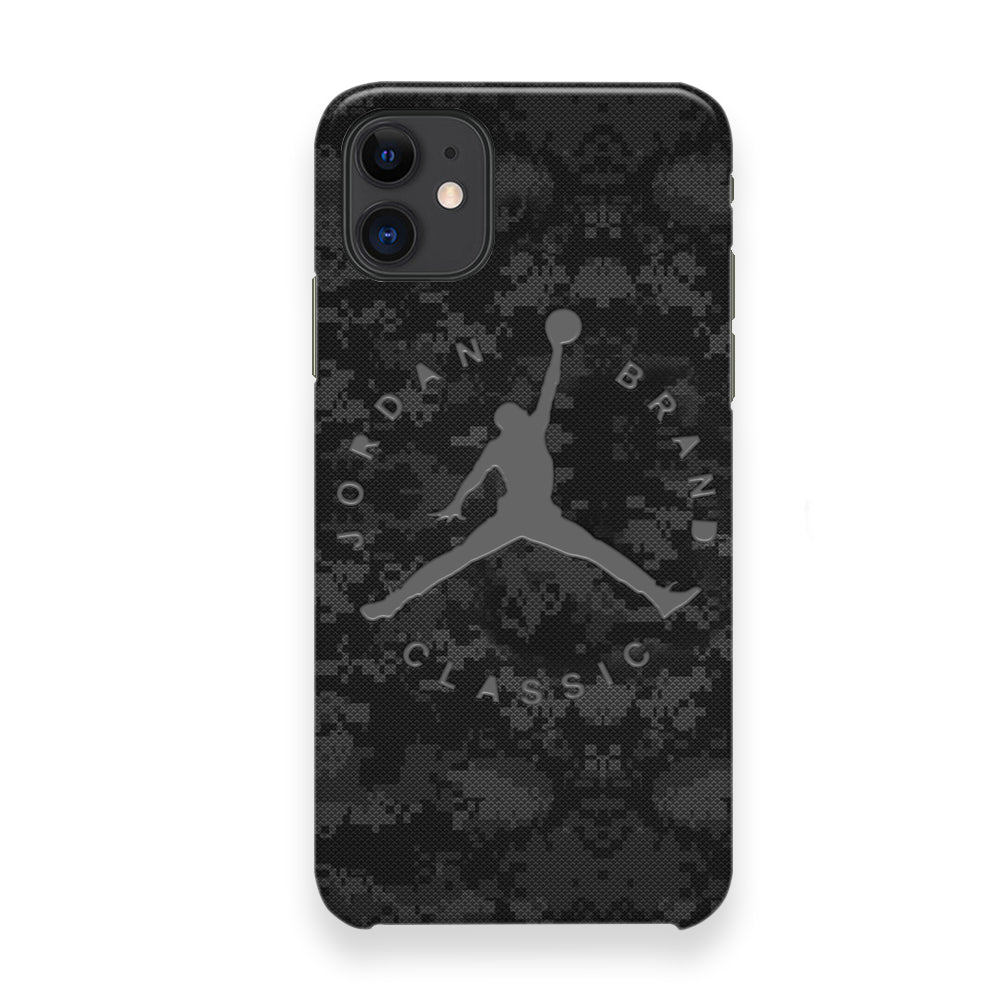 Jordan Black Pixel Camo iPhone 12 Case