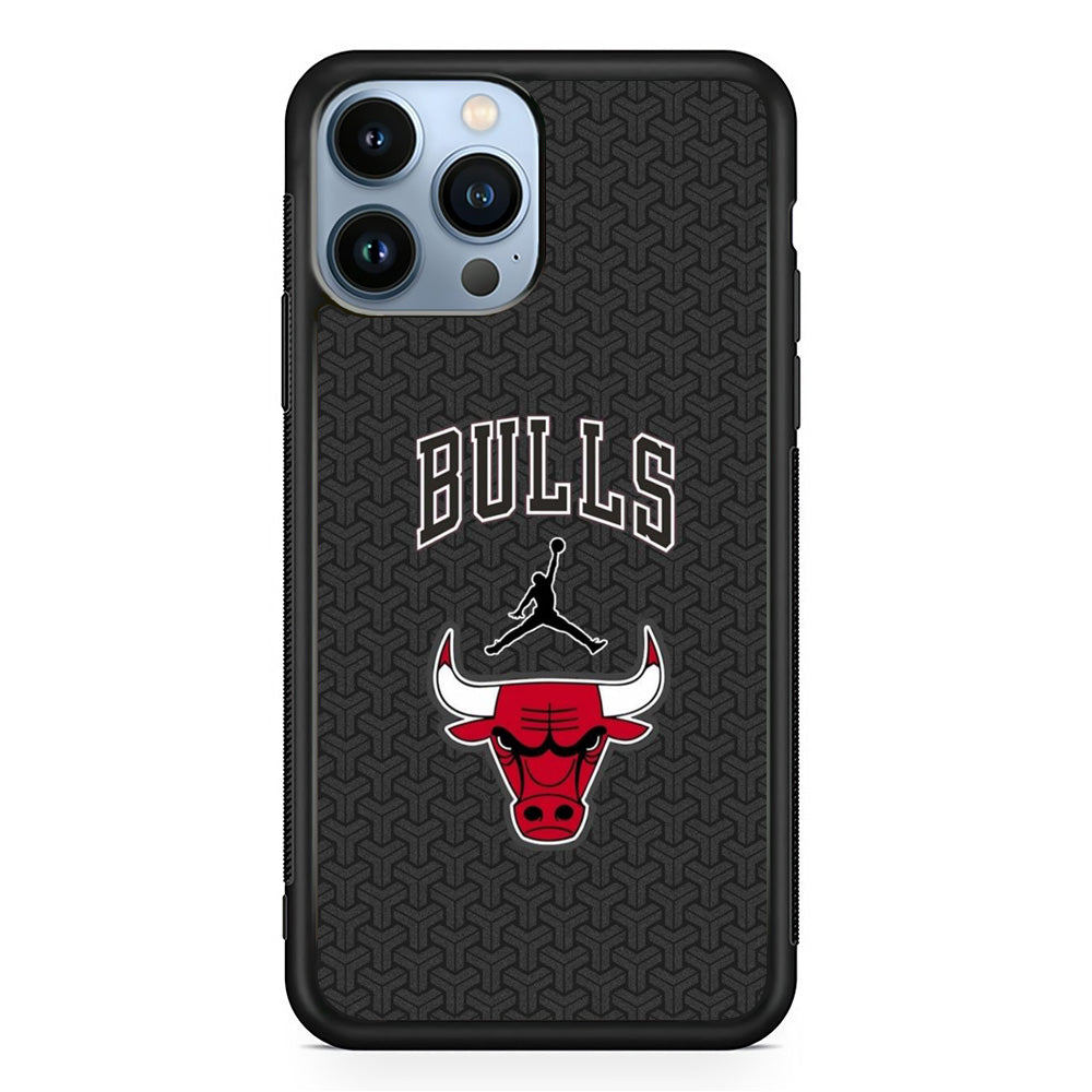 Jordan Bulls Pattern iPhone 13 Pro Case