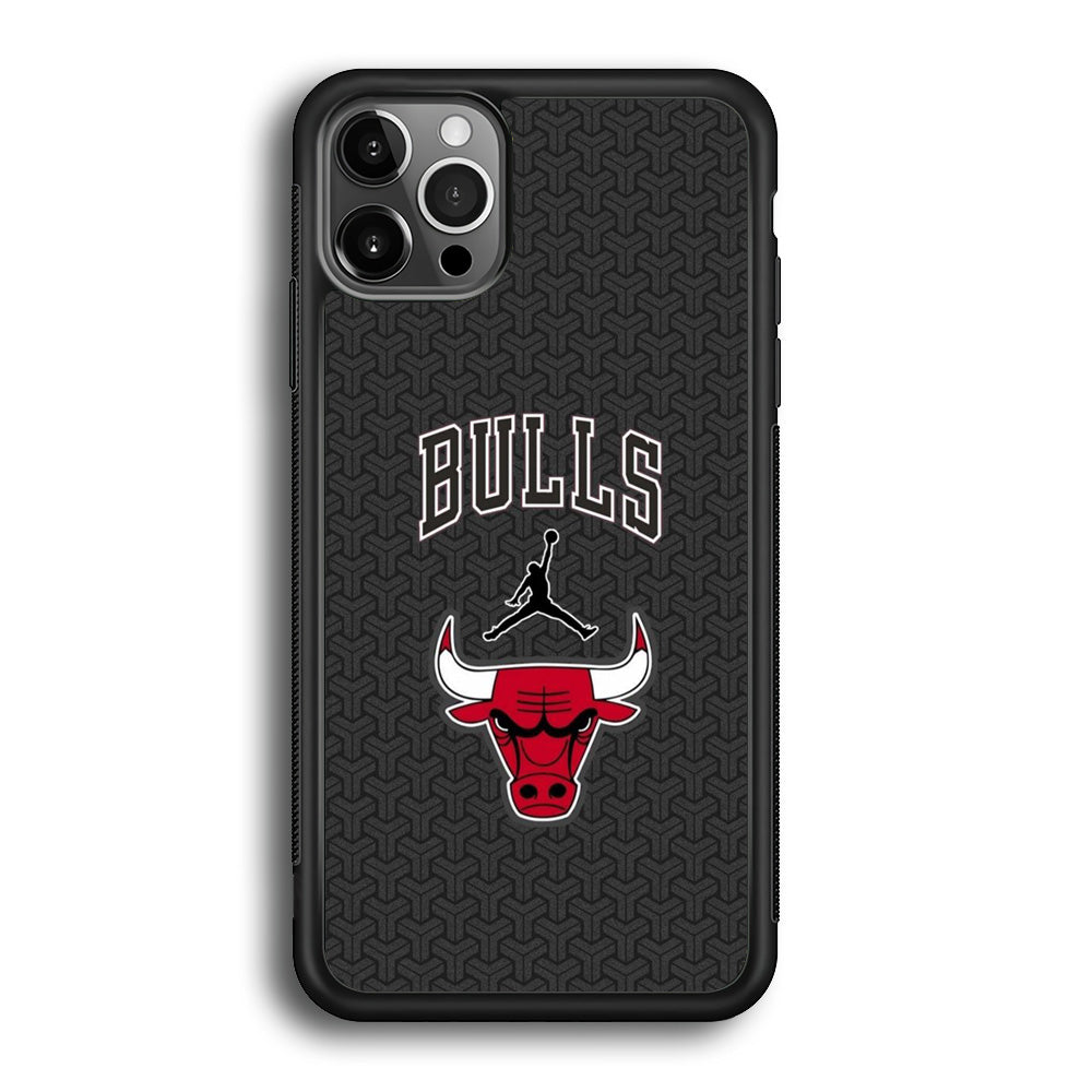 Jordan Bulls Pattern iPhone 12 Pro Case