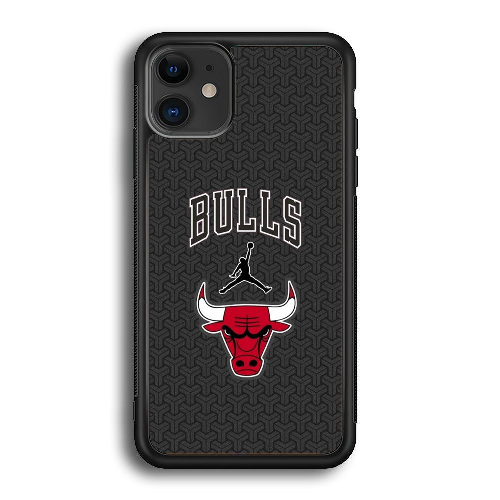 Jordan Bulls Pattern iPhone 12 Case