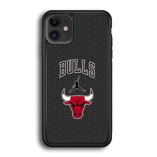 Jordan Bulls Pattern iPhone 12 Case