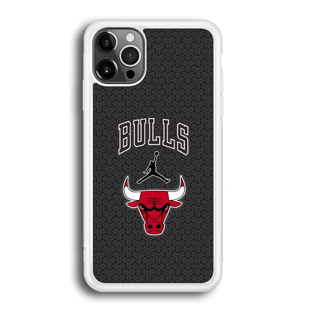 Jordan Bulls Pattern iPhone 12 Pro Case