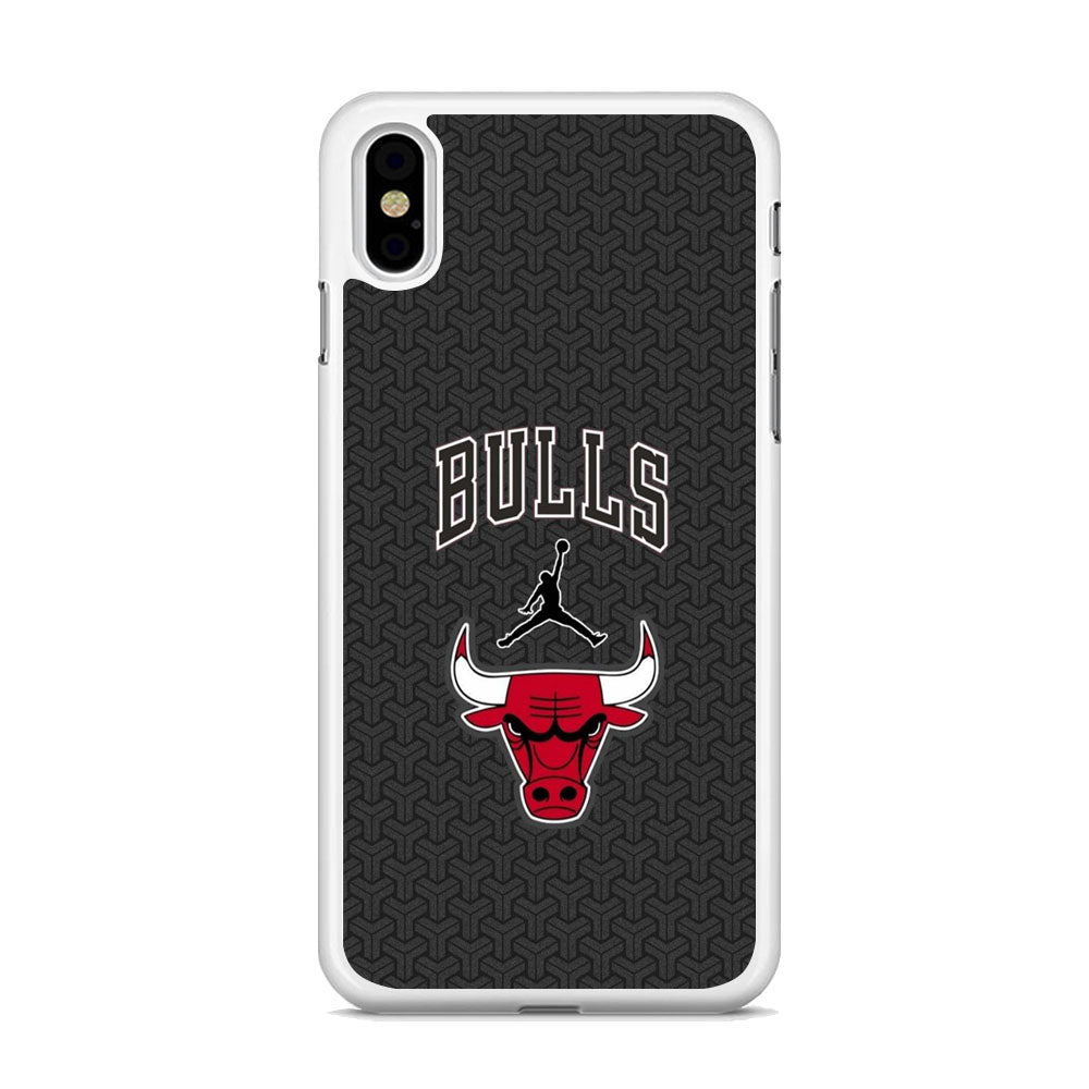 Jordan Bulls Pattern iPhone X Case