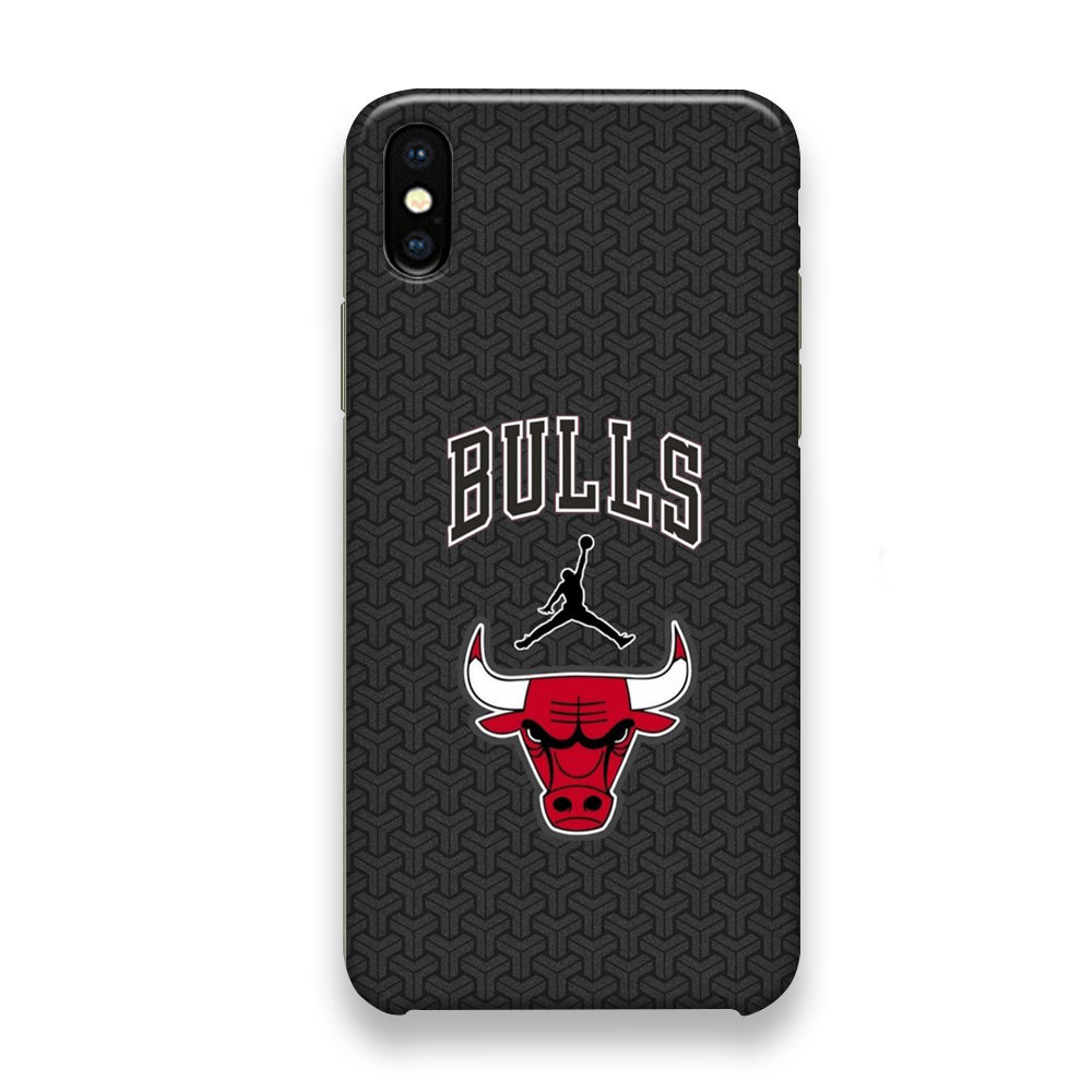 Jordan Bulls Pattern iPhone Xs Case