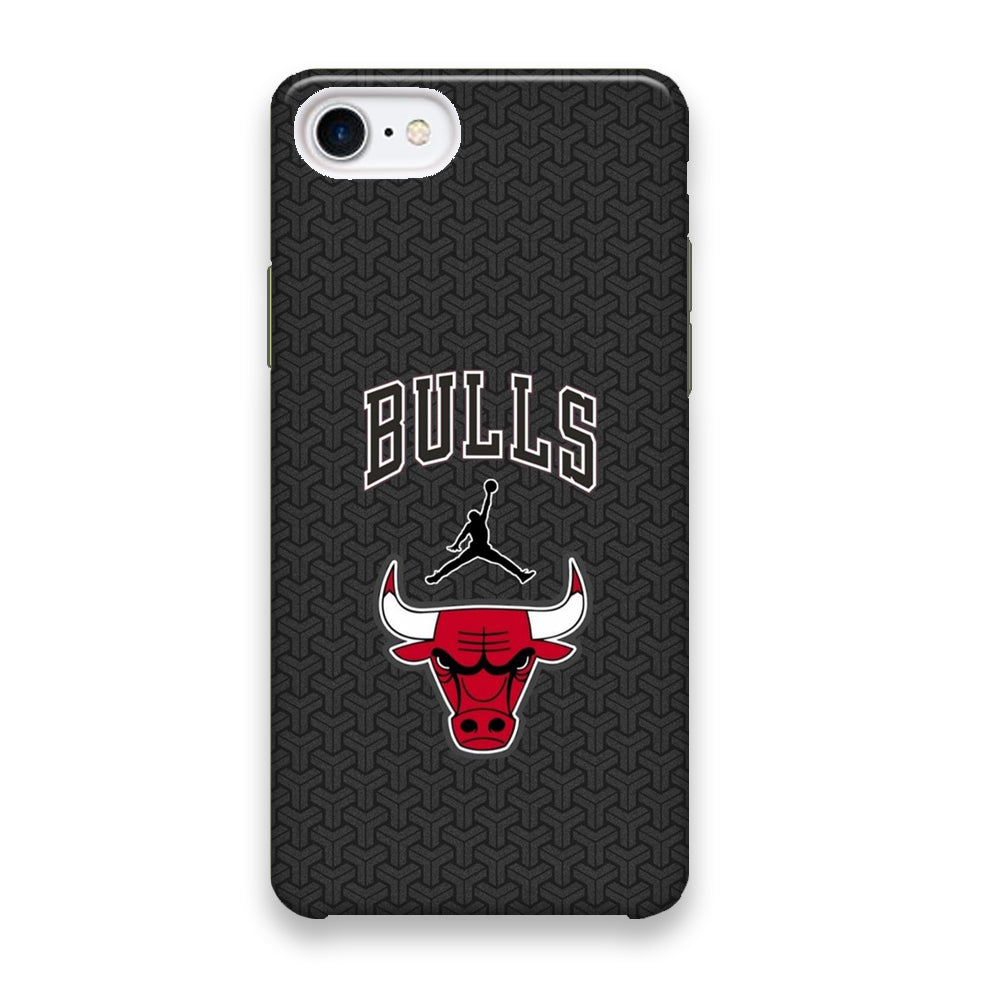 Jordan Bulls Pattern iPhone 8 Case