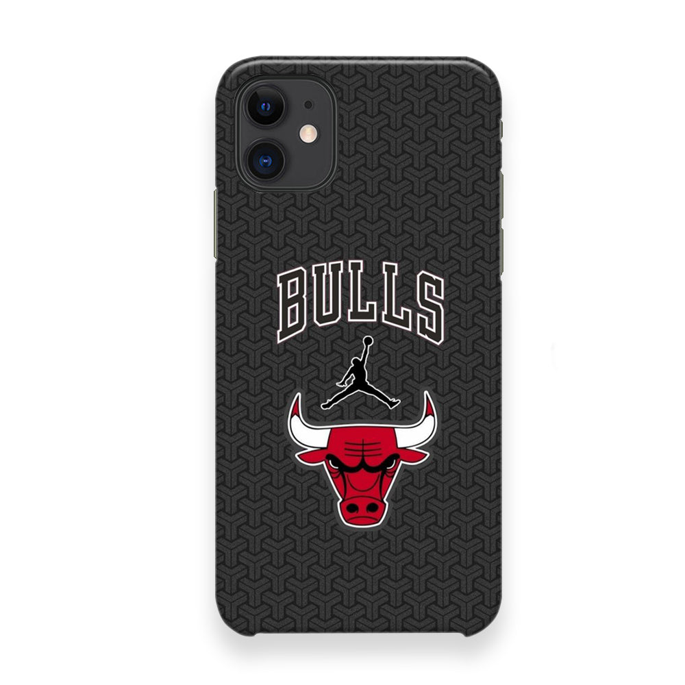 Jordan Bulls Pattern iPhone 12 Case