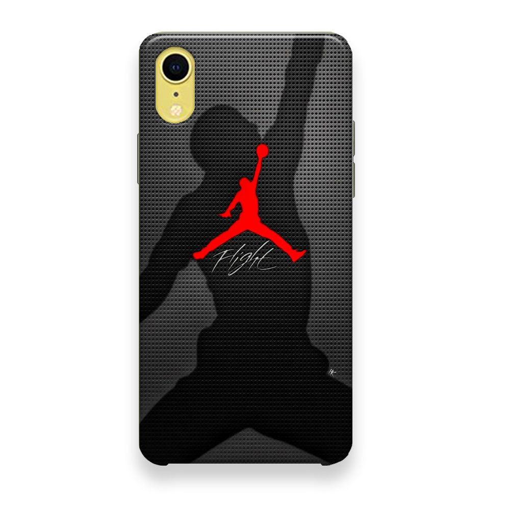 Jordan Flight Black Shadow iPhone XR Case