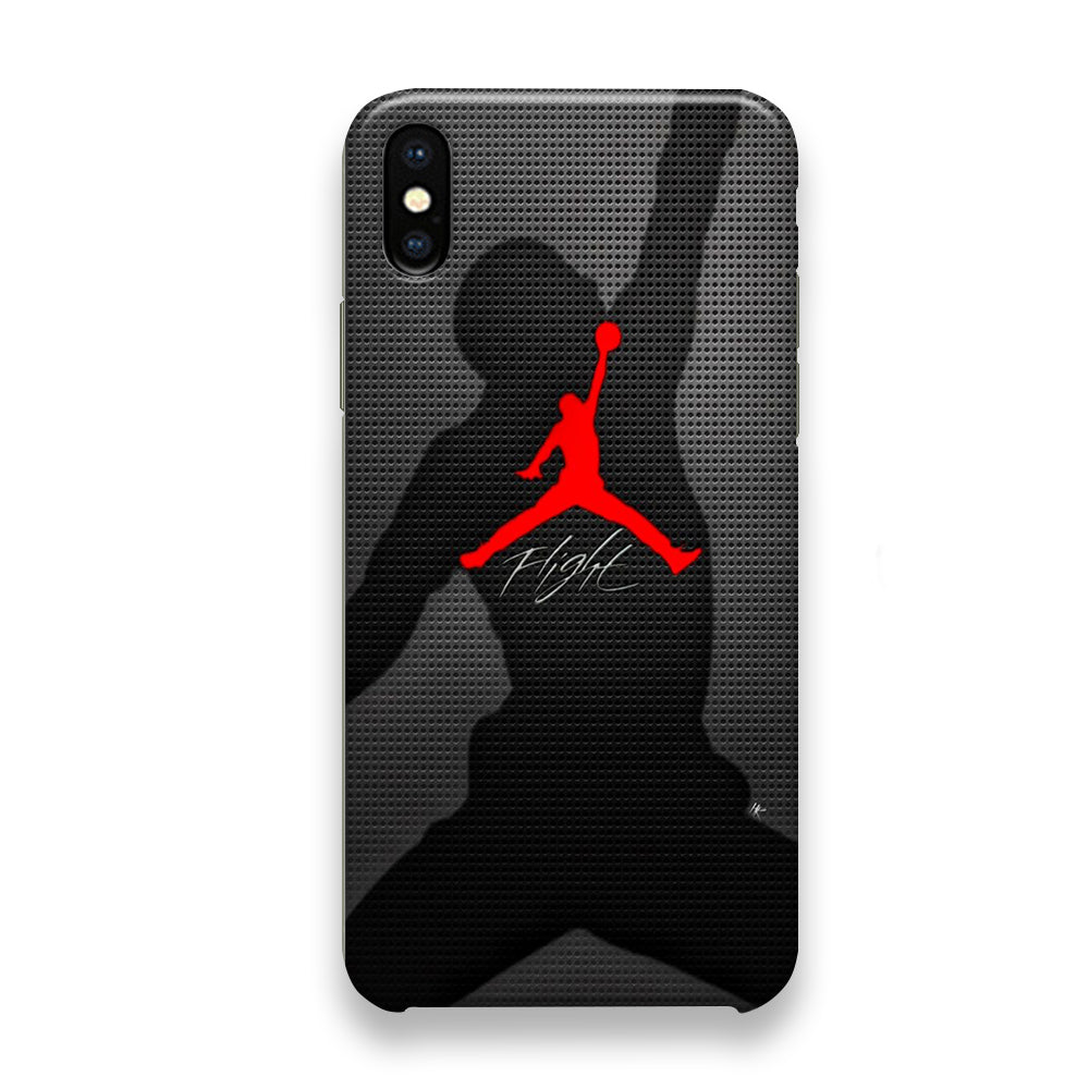 Jordan Flight Black Shadow iPhone X Case