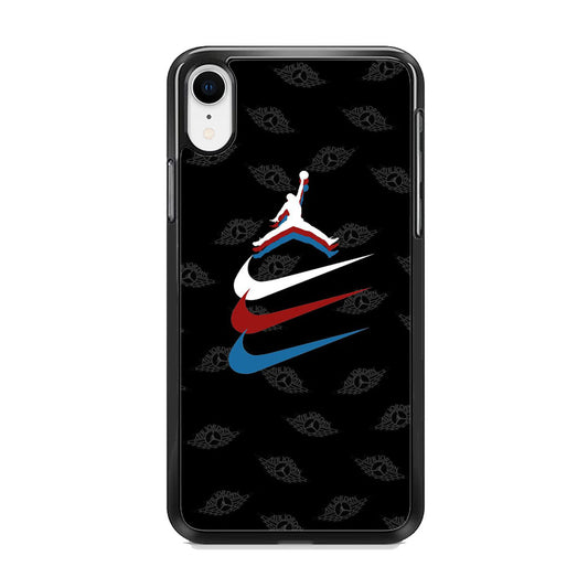 Jordan Nike Logo Black Wall iPhone XR Case