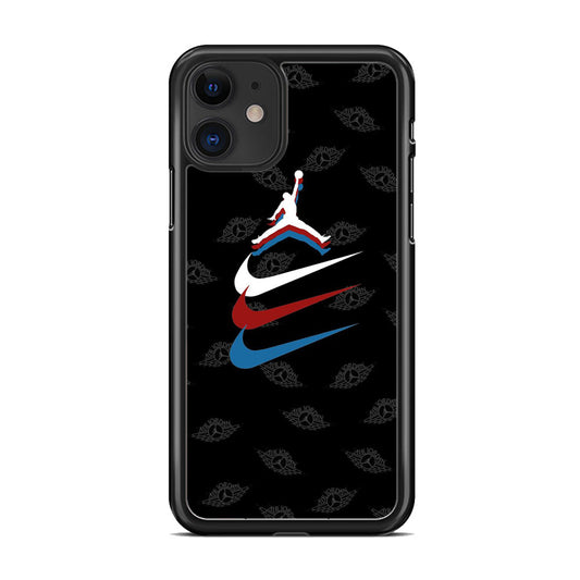 Jordan Nike Logo Black Wall iPhone 11 Case