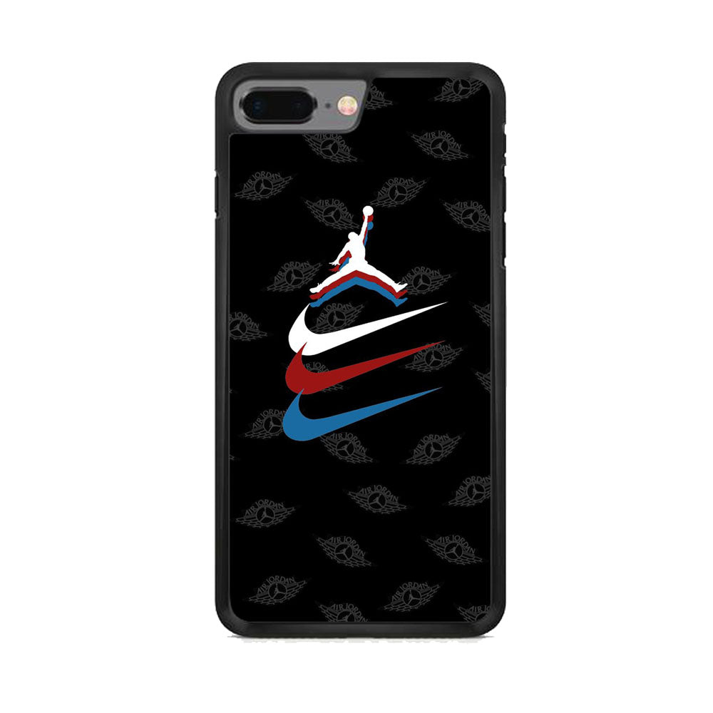 Jordan Nike Logo Black Wall iPhone 8 Plus Case