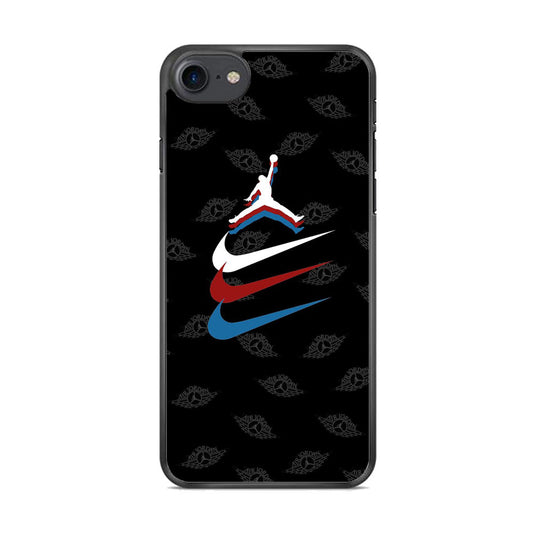 Jordan Nike Logo Black Wall iPhone 7 Case