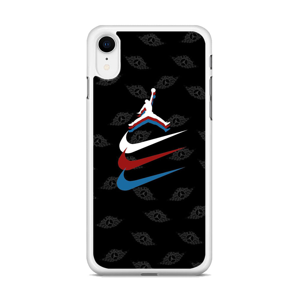 Jordan Nike Logo Black Wall iPhone XR Case