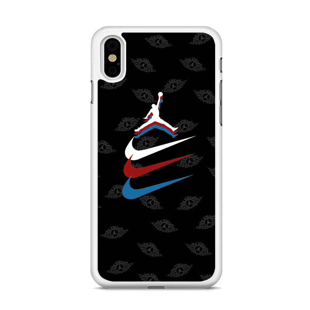 Jordan Nike Logo Black Wall iPhone X Case