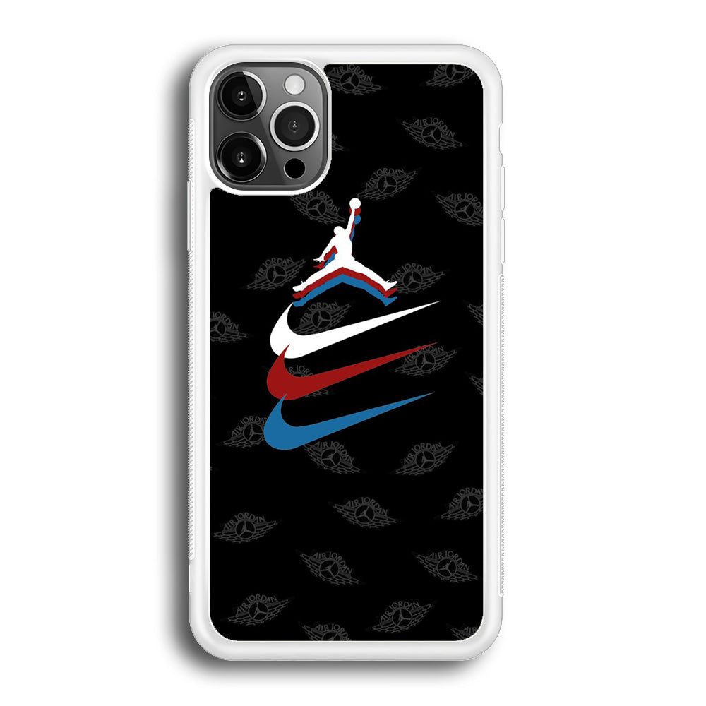 Jordan Nike Logo Black Wall iPhone 12 Pro Case