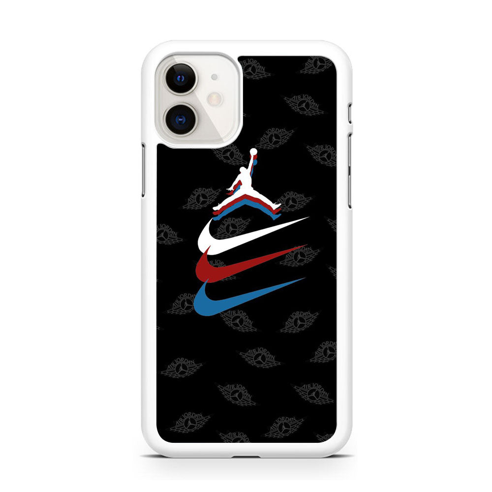 Jordan Nike Logo Black Wall iPhone 11 Case